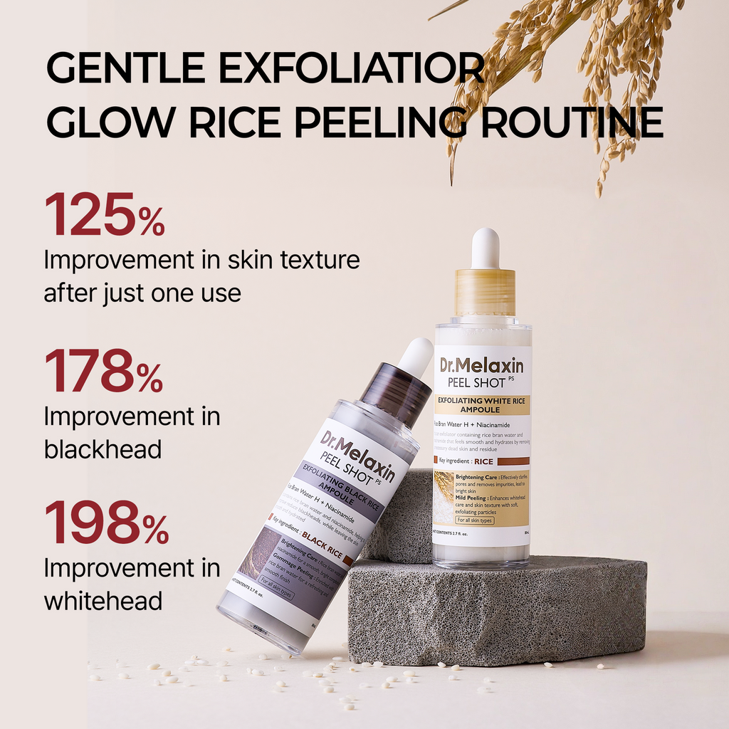 Peel Shot Glow Rice Ampoule Duo & Kojic Acid Duo